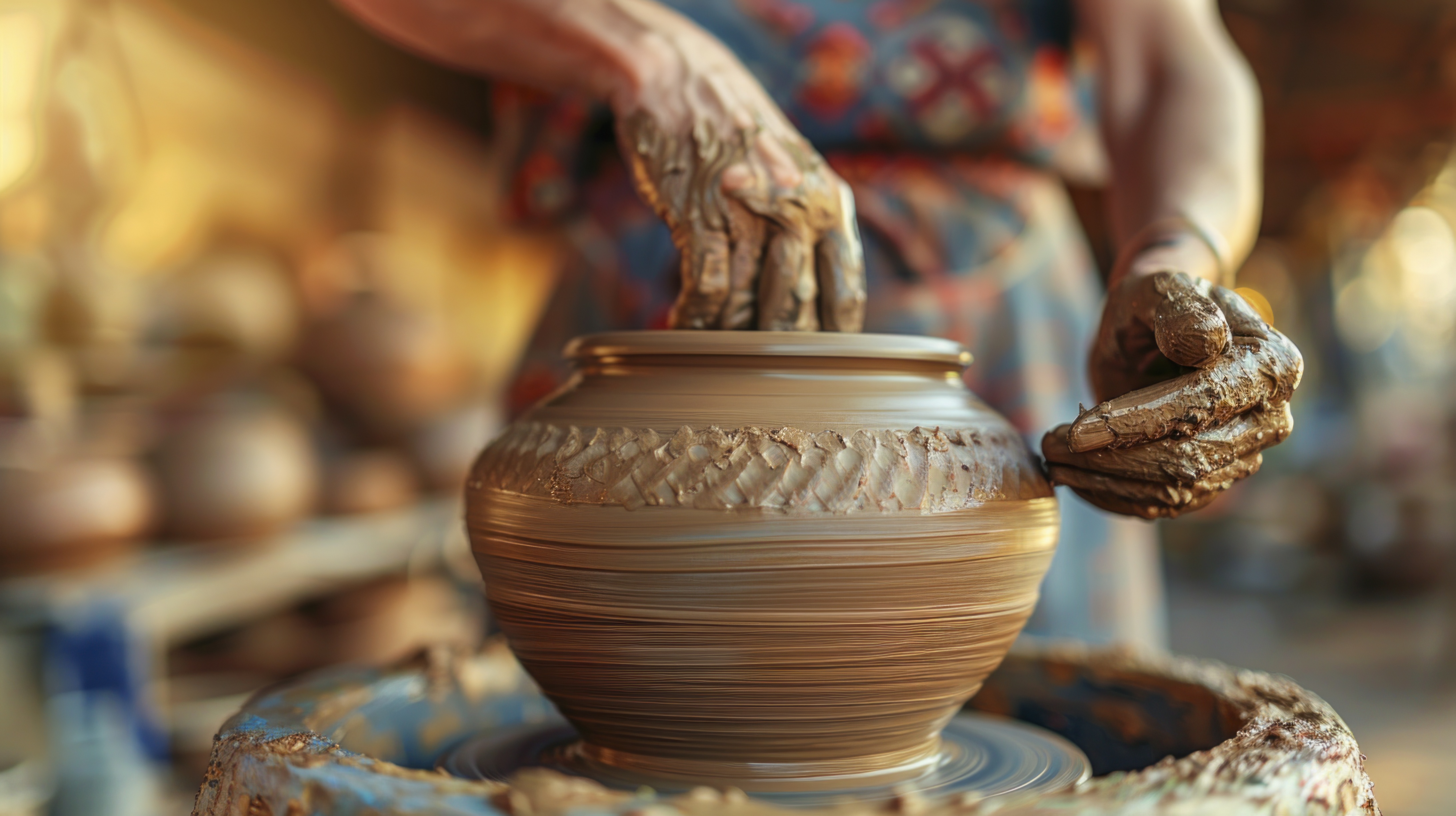 Artesano creando cerámica