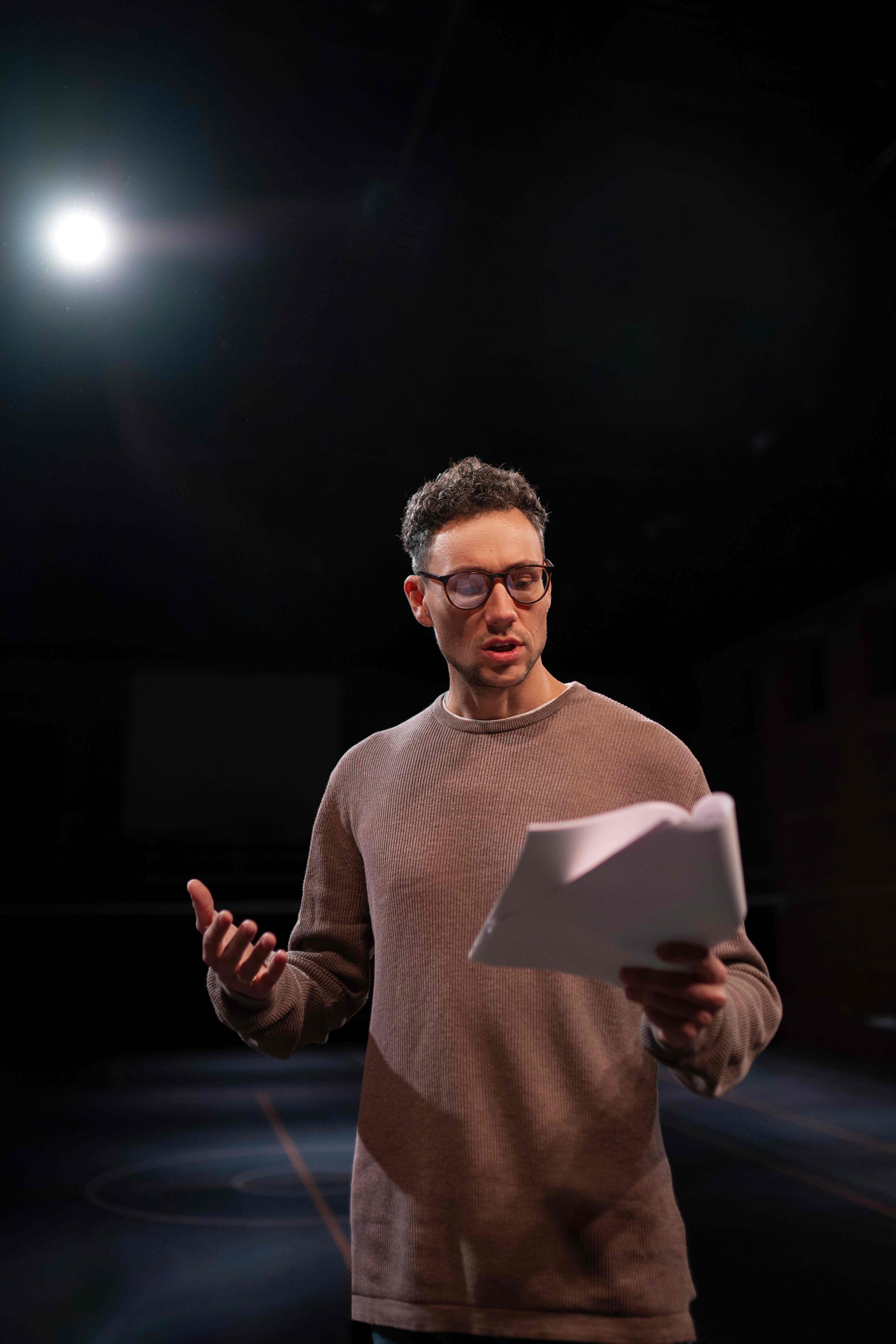 Actor en clase de teatro